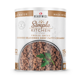 Simple Kitchen FD Seasoned Beef Patty Crumbles - 22 Serving Can