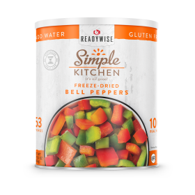 Simple Kitchen Dehydrated Red & Green Bell Peppers - 153 Serving Can
