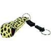 Pepper Shot 1.2% MC 1/2 oz pepper spray fashion leatherette holster and quick release keychain cheetah black/yellow