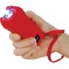 Rechargeable Runt 80,000,000 volt stun gun with flashlight and wrist strap disable pin Red