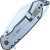 Assisted Open Folding Pocket Knife, Grey Handle w/ Blue Accents