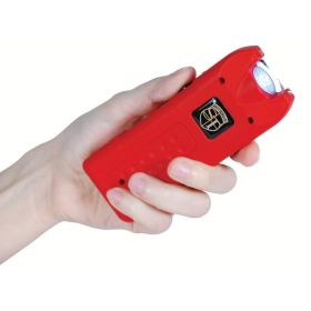 80,000,000 volt MutiGuard Stun Gun Alarm and Flashlight with Built in Charger Red