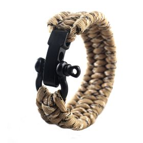 Field emergency survival bracelet (Option: Desert camouflage)
