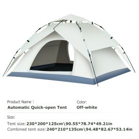 Outdoor Portable Camping Fully Automatic Quick-opening Tent (Option: Beige true double layer)