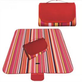 Outdoor Moisture-proof Portable Oxford Cloth Picnic Beach Mat (Option: Red color bar-150x200cm)